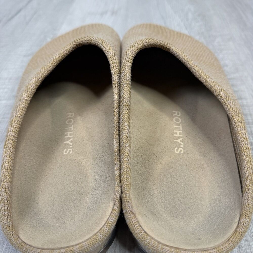 Rothy's The Casual Clog Brown Tan Mules Size 10 Womens Excellent With Box Cozy K - Picture 8 of 16